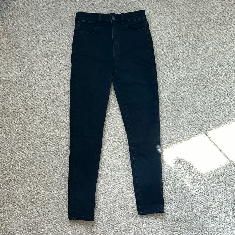 High rise black jeggings